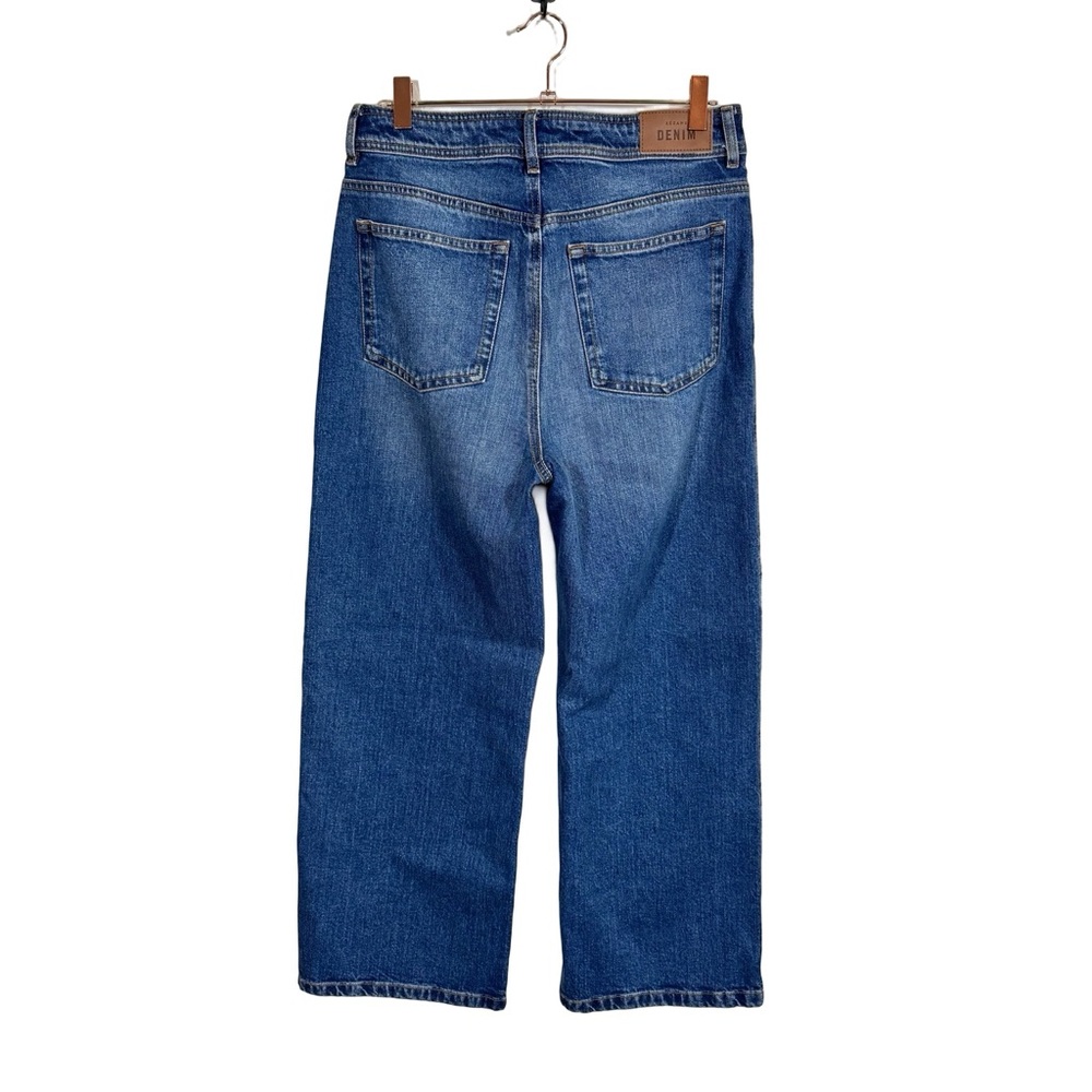 Sezane Le Crop High Rise Wide Leg Jeans in Denim Blue Worn Once-Still Full Price - Picture 7 of 11
